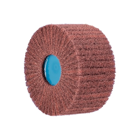 Pferd 4" x 2" POLINOX Non-Woven Finishing Drum - 5/8-11 Thread, PNL Type -A/O 280 Grit 43190